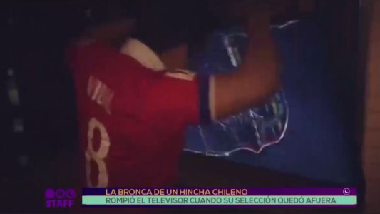 Chileno furioso rompe su pantalla de plasma