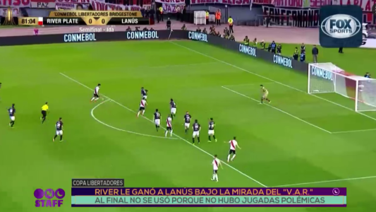 River le ganó a Lanús bajo la mirada del VAR