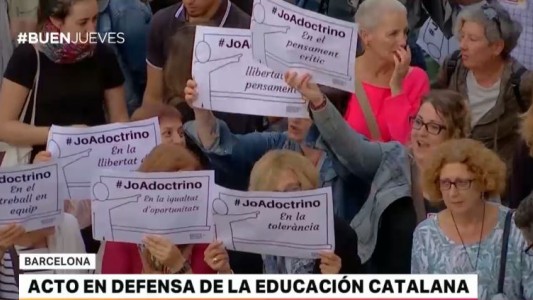Acto en defensa de la educación catalana