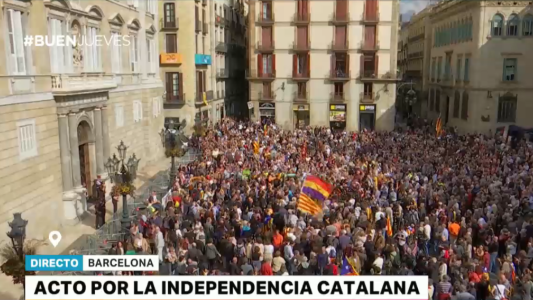 Acto por la independencia catalana en Barcelona