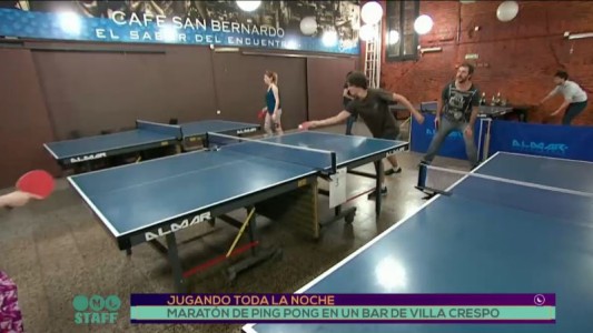 Maratón de ping-pong en "El Sanber"