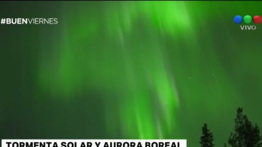 Espectáculo único: tormenta solar y aurora boreal