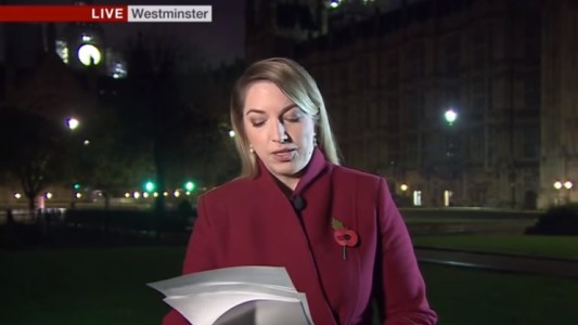 Cronista británica es interrumpida por gemidos sexuales en vivo