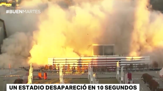Así desapareció un estadio en sólo 10 segundos
