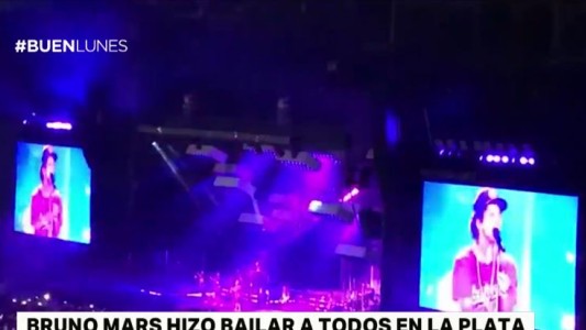 Bruno Mars hizo bailar a todos en La Plata