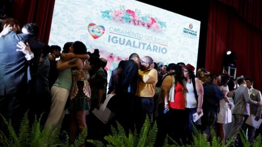 Celebraron el primer casamiento homosexual colectivo en San Pablo
