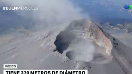 Las recientes erupciones crearon un nuevo cráter en el volcán Popocatépetl