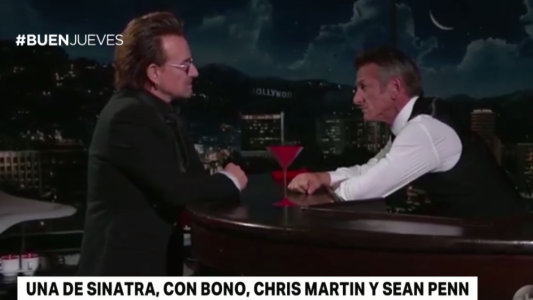 Bono, Chris Martin y Sean Penn interpretaron un clásico de Frank Sinatra