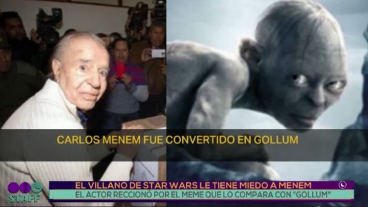 Menem convertido en Gollum: "Es muy parecido", según el villano de Star Wars