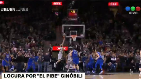 Locura por "el pibe" Ginóbili: ganó el partido de los Spurs a tres segundos del final