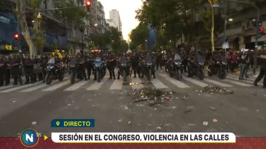 Incidentes frente al Congreso