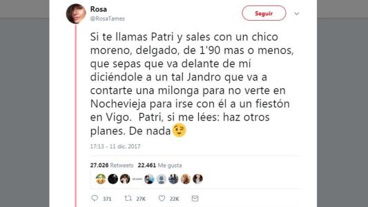 Falsa y viral: una escritora tuiteó para avisarle a Patri que la estaban por engañar, pero todo era un engaño