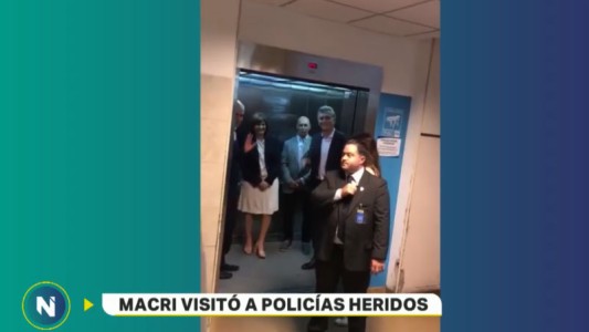 Macri visitó a los policías heridos durante los incidentes en el Congreso
