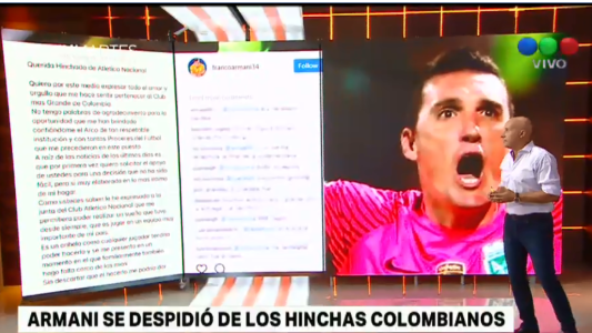 Armani se despidió de los hinchas colombianos