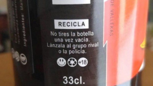 Promocionan cerveza artesanal con un envase para tirarle a la Policía