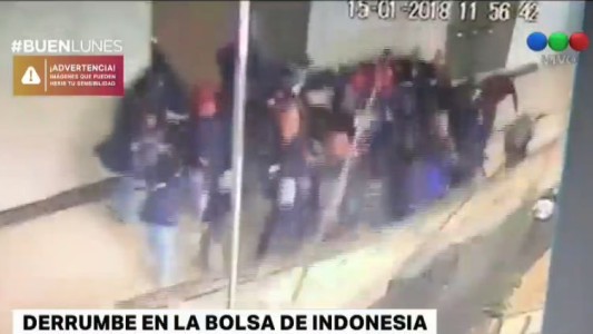 Indonesia: más de 70 heridos al derrumbarse un balcón de la Bolsa de Yakarta