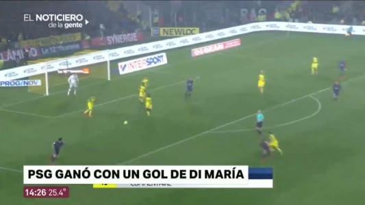 PSG ganó con un gol de Di María