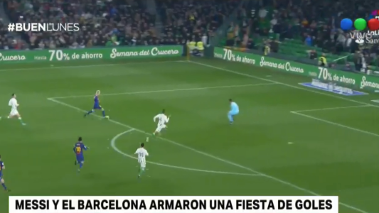 Doblete de Lionel Messi en la goleada de Barcelona a Betis