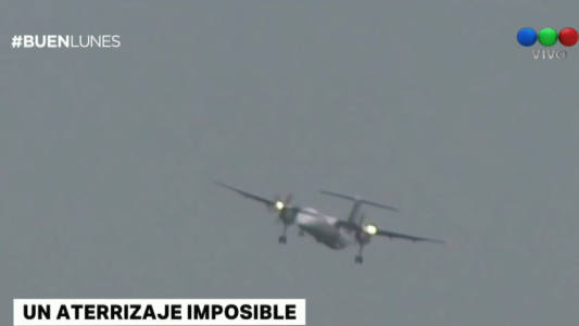 El escalofriante aterrizaje de un avión en medio de un huracán en Alemania