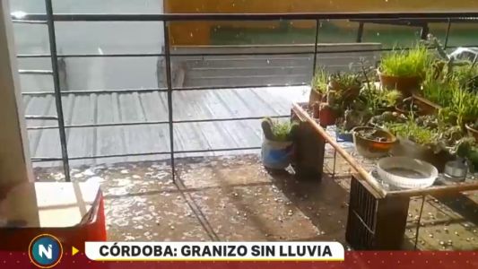 Córdoba: granizo sin lluvia
