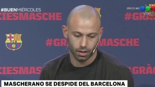 Mascherano se despide del Barcelona en una emotiva gala