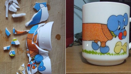 Se le rompió la taza preferida de su esposa, lo publicó en Twitter pidiendo ayuda y lo que pasó fue increíble