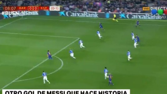 Messi fue el autor del gol 4000 del Barcelona en el Camp Nou