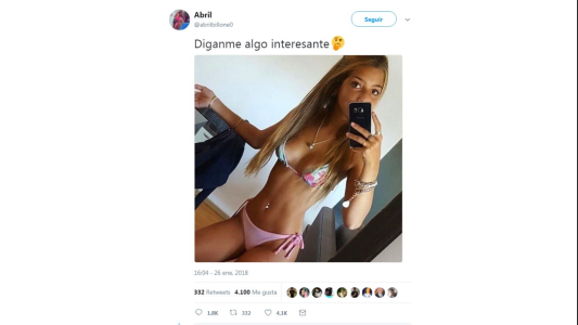 Una chica publicó una foto en Twitter, pidió que le escriban "algo interesante" y lo que pasó fue INCREÍBLE
