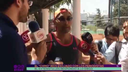 El "Chino" Ríos enojado con los periodistas