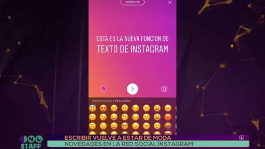 Instagram sumó texto a sus "stories"