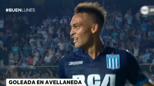 Con tres goles de Lautaro Martínez Racing goleó a Huracán 4 a 0
