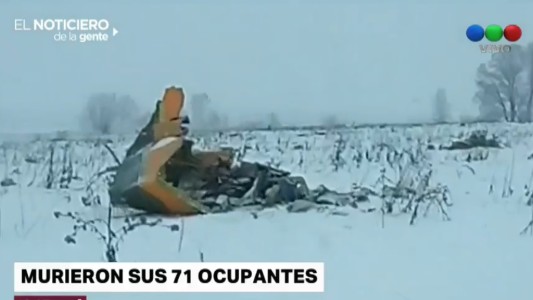 Video: así quedó el avión caído en Rusia