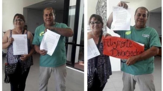 Los anti San Valentín: Se divorciaron y brindaron con champagne en el juzgado