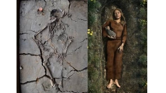Hallaron restos de un bebé de hace 6000 años: estaba abrazado a su madre