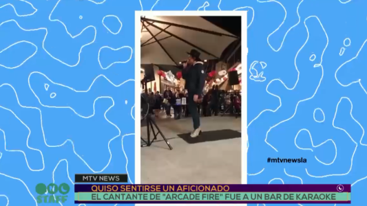 El cantante de Arcade Fire fue a un karaoke con amigos y terminó dando un show privado