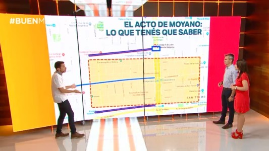 Los cortes por el acto de Moyano