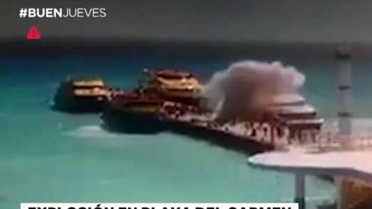 Explosión de un ferry en Playa del Carmen