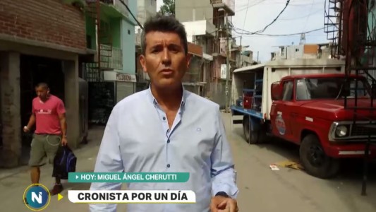 Cronista por un día: Miguel Ángel Cherutti recorrió la Villa 31, en proceso de urbanización