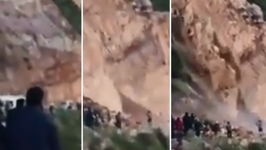 Impactante: una mujer murió mientras grababa con su celular un desprendimiento en una montaña