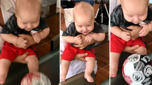 El divertido video del hijo de Marley jugando al fútbol