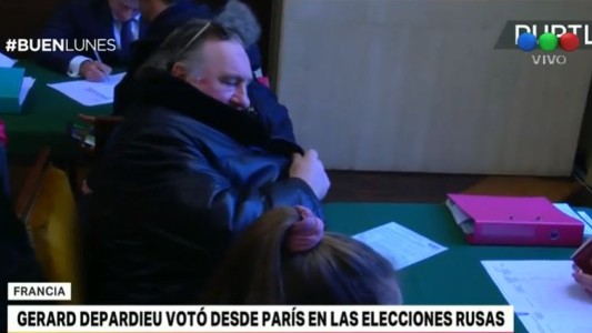 Gérard Depardieu votó en las presidenciales rusas