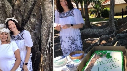 Una mujer decidió casarse con un árbol