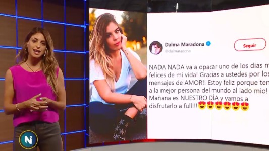 El mensaje de Dalma en medio de la polémica con su papá: "Nada va a opacar unos de los dias más felices de mi vida"