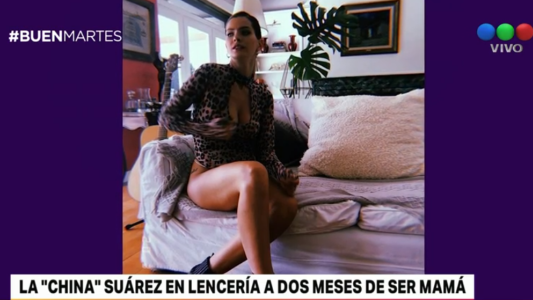 La China Suárez muy sensual a dos meses de ser mamá