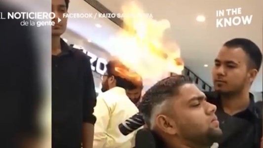 El peluquero que usa fuego para cortar el pelo y más videos virales