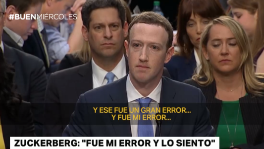 Mark Zuckerberg, en el Congreso de Estados Unidos: "Fue mi error y lo siento"