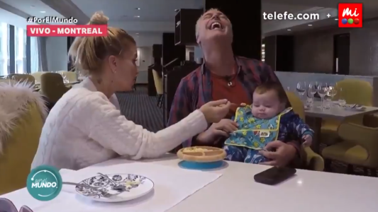 Ternura total: la primera comida de Felipe junto a su mamá, Florencia Peña, y Marley
