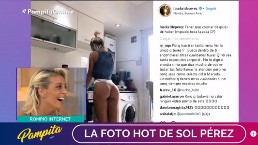 Sol Pérez habló sobre su foto hot en tanga en la cocina y reveló quien se la sacó