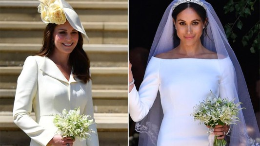 Tensión entre las cuñadas de la Boda Real: Kate Middleton vestida en tono de blanco