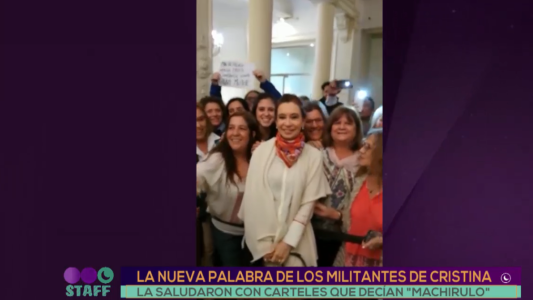 "Abajo los machirulos": la nueva palabra de los militantes de Cristina
